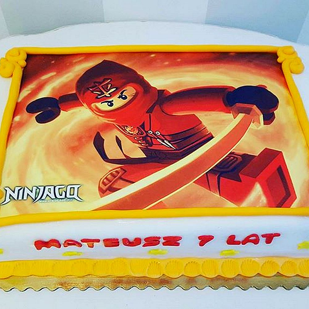 tort z wydrukiem lego ninjago